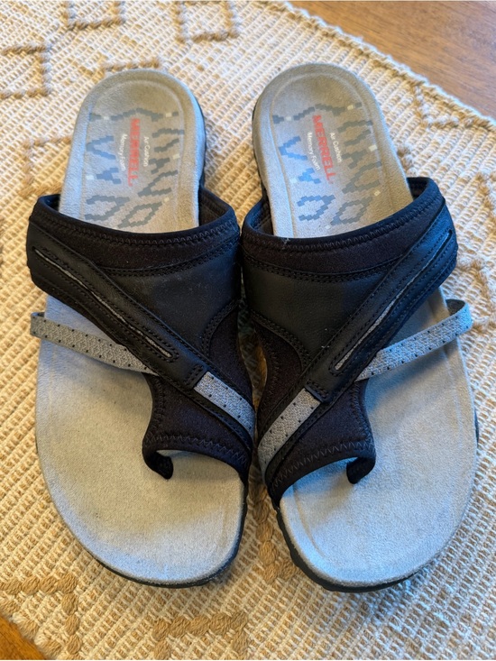 Merrell Shoes - Merrell Black and Gray Terran Post II black sandals